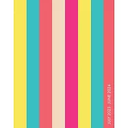 Cabana Stripe 2023-24 7.5 X 9.5 Academic Booklet Monthly Planner