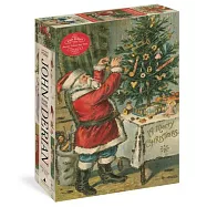 John Derian Paper Goods: Santa Trims the Tree 1,000-Piece Puzzle