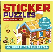 Sticker Puzzles for Creative Kids; Adventures in Treasureland: Sticker by Number; 10 Puzzles with a Fun Exploration Story; For Kids Ages 4-8; Good for