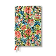 Paperblanks 2024-25 Pear Garden Peking Opera Embroidery 18-Month Mini Horizontal Weekly Wrap 208 Pg 80 GSM