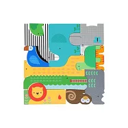 Wooden Puzzle + Play: Shaped Safari Animals