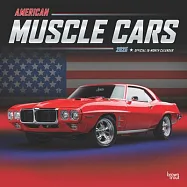 American Muscle Cars Official 2025 12 X 24 Inch Monthly Square Wall Calendar Foil Stamped Cover Plastic-Free