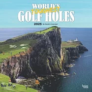 World’s Toughest Golf Holes Official 2025 12 X 24 Inch Monthly Square Wall Calendar Plastic-Free