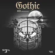 Alchemy Gothic Official 2025 12 X 24 Inch Monthly Square Wall Calendar Plastic-Free