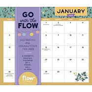 Go with the Flow: Inspiration and Organization for 2025: A Magnetic Monthly Calendar for a Fridge, Wall, or Desk