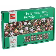 Lego Christmas Tree Puzzle: Four Connecting 100-Piece Puzzles