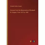 Extracts from the Memoranda of Elizabeth W. Hoopes. From 1873 to 1881