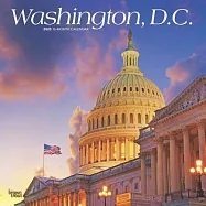 Washington D.C. 2025 12 X 24 Inch Monthly Square Wall Calendar Plastic-Free Browntrout USA United States of America