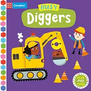 硬頁遊戲書Busy Diggers: A Push, Pull and Slide Book(附故事音檔)