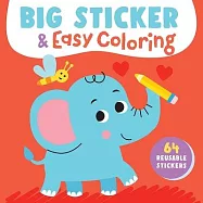 Big Sticker & Easy Coloring (Elephant): 64 Reusable Stickers