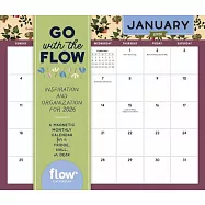 Go with the Flow: Inspiration and Organization for 2026: A Magnetic Monthly Calendar for Fridge, Wall, or Desk