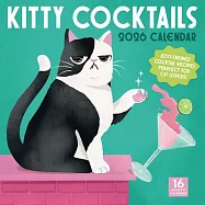 2026 Kitty Cocktails Wall Calendar