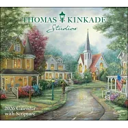 Thomas Kinkade Studios 2026 Deluxe Wall Calendar with Scripture