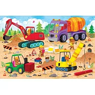 Construction Site Kids&rsquo; Floor Puzzle (48 Pieces) (36 Inches Wide X 24 Inches High)