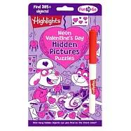 Neon Valentine&rsquo;s Day Hidden Pictures Puzzles