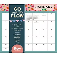 Go with the Flow: Inspiration and Organization for 2027: A Magnetic Monthly Calendar for Fridge, Wall, or Desk