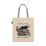 美國Out of Print托特包/Books. Cats. Life is Sweet. Tote Bag