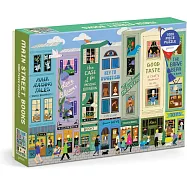 Galison Main Street Books &ndash; 1000 Piece Jigsaw Puzzle Featuring Beautiful Artwork of A Book Themed Neighborhood