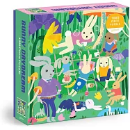 Galison Bunny Daydream &ndash; 1000 Piece Jigsaw Puzzle Featuring Beautiful Artwork of A Bunny Picnic Scene for Easter