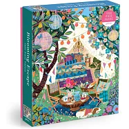 Galison Blooming Escape &ndash; 1000 Piece Jigsaw Puzzle Featuring Beautiful Artwork of A Luxurious Camp Scene