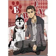 進擊的巨人透明文件夾：CTATD-01 艾連&約翰 與狗ver.