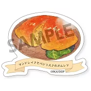 迷宮飯壓克力徽章：蛇尾雞蛋曼德拉草蛋包飯