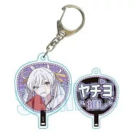 超時空輝耀姬!團扇造型鑰匙圈：月見八千代
