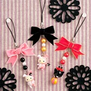 San-X 魔幻馬戲團緞帶吊飾公仔-大眼貓