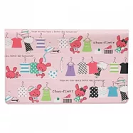 San-X 桃紅花紋兔金融存摺收納套