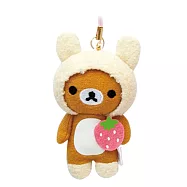 San-X 懶熊數位配件系列螢幕擦吊飾。兔子懶熊兔子懶熊