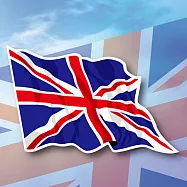 【國旗商品創意館】英國旗飄揚抗UV、防水貼紙2入/UK/世界多國款可選購
