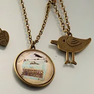 打字機與鳥項鍊‧輕靈之森復古療癒系