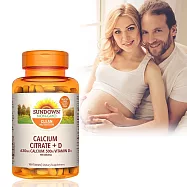 Sundown日落恩賜 精純檸檬酸鈣+維生素D3強化錠(100錠/瓶)