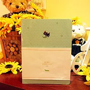 森的動物。25K方背活頁筆記本粉綠(鹿)