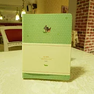 森的動物。32K方背活頁筆記本粉綠(鹿)