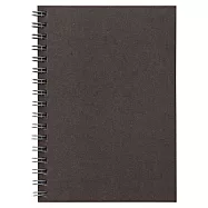 [MUJI 無印良品]植林木不易透色雙環筆記本(橫線)/A6.深灰