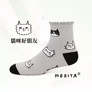 【 PULO 】布蘿插畫家襪系列-陳森田-貓咪好朋友-M