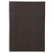 [MUJI 無印良品]植林木不易透色雙環筆記本(橫線)/B5.深灰