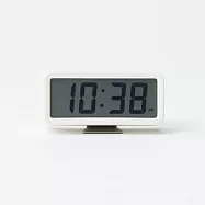 [MUJI 無印良品]數位時鐘/小/附鬧鐘功能/白色