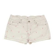 TOP GIRL-滿版跳動閃電牛仔短褲 M白