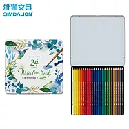 雄獅水性色鉛筆 24色(鐵盒)