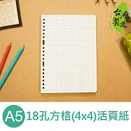 珠友 A5/25K 18孔活頁紙(4X4方格)(80磅)80張