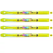 (4支1包)三菱PUS102T視窗螢光筆黃色