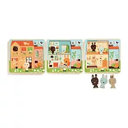 【Djeco智荷】木拼圖- 兔子小屋三層拼圖