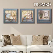 TROMSO寧靜藍風格有框畫-星海港灣