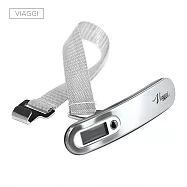 VIAGGI曲面不鏽鋼電子行李秤(白色)