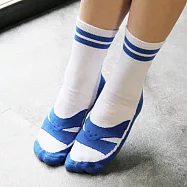 B&EGG TW BLUE 經典藍白拖款船型襪