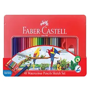 【FABER-CASTELL】48色水彩色鉛筆/鐵盒
