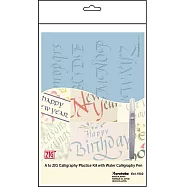 【Kuretake 日本吳竹】 A to ZIG 水寫練習套組-附平頭水筆