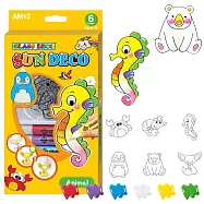 韓國AMOS 6色DIY玻璃彩繪膠 10.5ML(台灣總代理公司貨)_(有效期間：2026/7/1) 動物主題吊飾